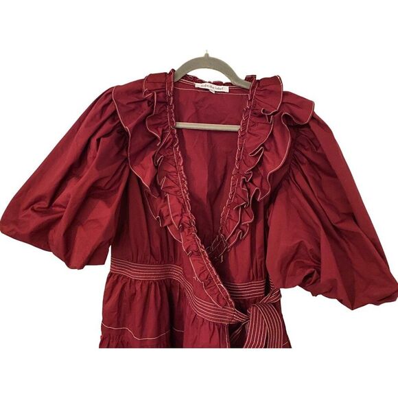 Sofie The Label Dress Women L Mini Kora Wrap Western Country Peasant Festival - Picture 13 of 16